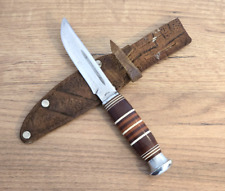 Hulicius Messer Edelstahl Jagdmesser mit Griff aus Kunststoffschichten Antik rar