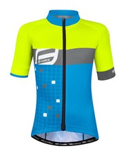 Kinder Fahrrad Trikot Jersey Radtrikot Kurzarm Kurz Bike Rad Radshirt Neon Gelb