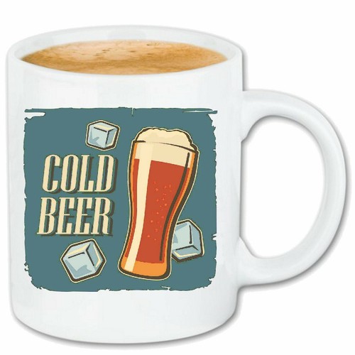 Kaffeetasse kaltes bier - kaltes,