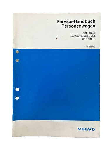 Volvo service handbuch - volvo, service-handbuch