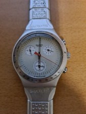 Swatch YCS1005 Time Cut Irony Chronograph 90er Jahre ansehen Swatch Ironische Uhr