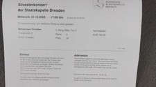 Semper Oper Dresden 1 Ticket