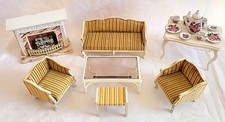 Lundby Puppenhaus Sitzgruppe Salonmöbel Wohnzimmer Chippendale 1:18 Deko
