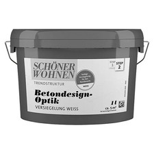  SCHÖNER WOHNEN-Farbe Betondesign-Optik Versiegelung Weiß 1 l