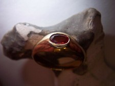 exquisiter-orange-roter Saphir-0,75ct-Padparadscha-Band-Ring-585-gelb-Gold 