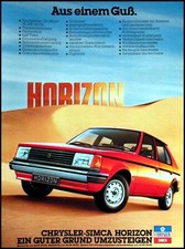 Chrysler Simca Horizon   originale Werbung aus 1978