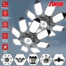 200W LED Garagenlicht Verformbar Garagenlampe Werkstatt Deckenleuchte Licht