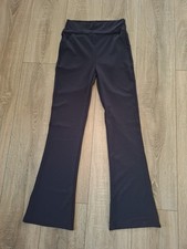 Damen Dünn Schlaghosen Loose Leggings Weites Bein Hose Yoga Bootcut Gym Leggins