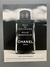 Chanel Paris Eau de Cologne Pour Monsieur 1972 Vintage Ad Werbung Reklame