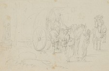 Ankunft Reisender mit Kutsche