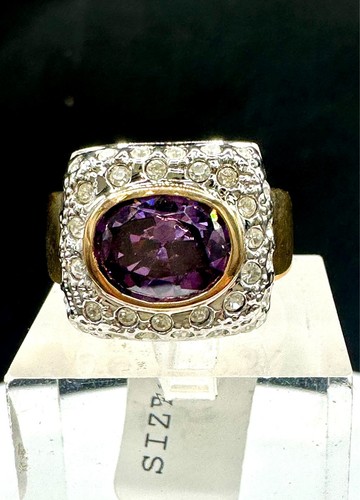 Amethyst ring lila einfassung - amethyst,