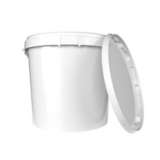 20l Eimer mit Deckel weiß