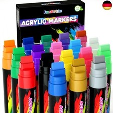 Acryl Marker Graffiti Stifte, 15 mm Jumbo -Filztipp, 18 farben wasserdichte und