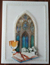 edle Karte + Basteln +++ ZUR KOMMUNION +++ ZUR KONFIRMATION +++ TAUFE + Karte 13