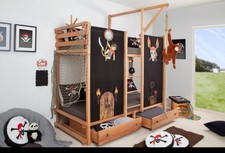 Abenteuerbett / Etagenbett von Ticaa, massives Buchenholz, wie neu!