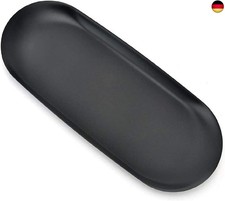 Peakpet Edelstahl Serviertablett Schwarz Schmuck Ständer Ovale Kosmetik 