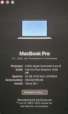 Apple MacBook Pro 13 Zoll 2020 mit Touchbar