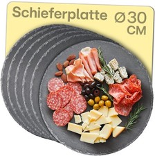 Schieferplatten set rund - set,