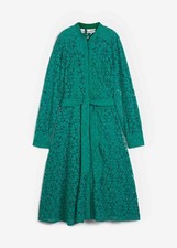 Neu Spitzen-Hemdblusenkleid mit Unterkleid Bindeband Gr. 42 Minzegrün Partykleid