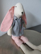 Osterhase Schlenkerhase Stoffhase Hase Stoff Leinen Stofftier Figur Ostern Deko