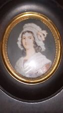 Miniaturenmalerei/Lupenmalerei, Bildnis einer Frau mit weißer Spitzenhaube 1900