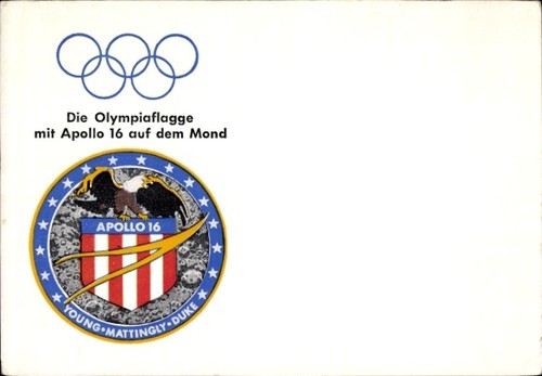 Wappen die olympiaflagge - ak,