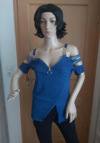 Damen kurzarmshirt mit offenen - damen,