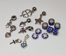 16 BEAD ANHÄNGER CHARMS BLAU STRASS 