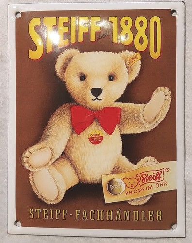 Steiff schild 1880 metall - metall, mit