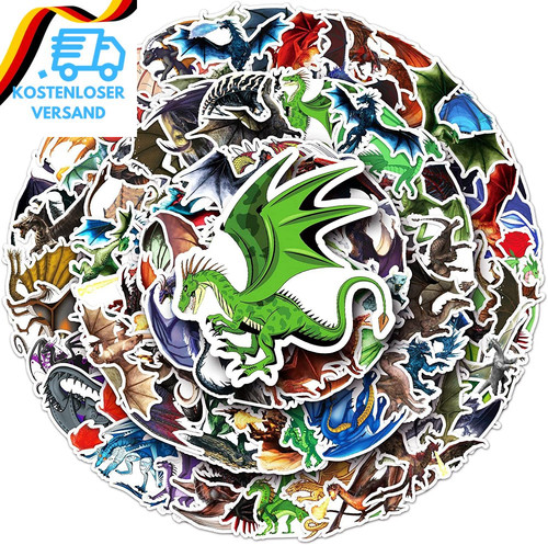 100 stück drachen - 100, aufkleber