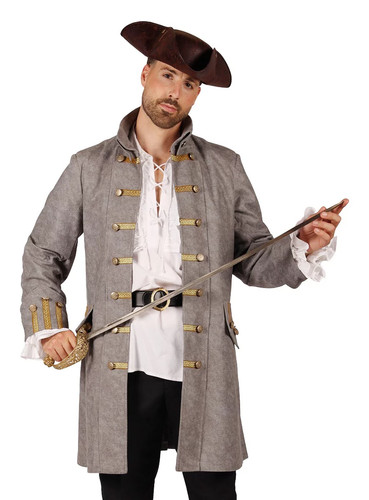 Grauer piratenmantel für - grauer,