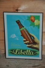 Altes Reklameschild/Glasschid 50/60er Jahre,Libella Zitrone/Orange,Softdrink