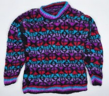 Aran Pullover S Bunt Vintage