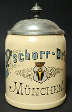 Alter V&B Mettlach Brauereikrug Pschorrbräu Pschorr Bräu München Bierkrug Krug