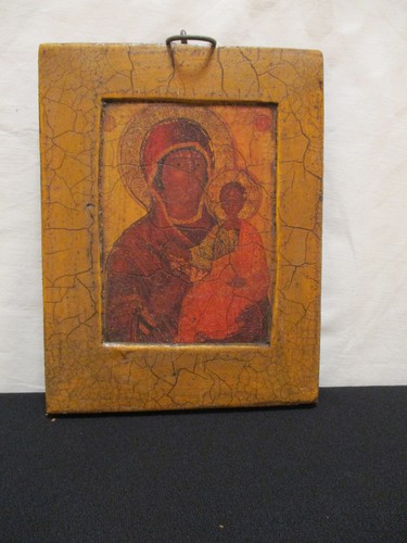 Alte ikone auf holz - ikone, madonna