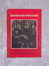 DDR Vopo Broschüre Liebs Schmidt Janello - Ihr Opfer ist uns Verpflichtung 