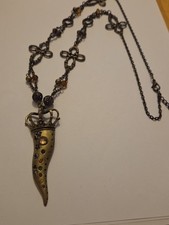 Kette Vintage Anhänger Krone Nachlass Schmuck Modeschmuck