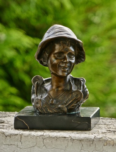 Antike bronze büste - antike, bronze-büste