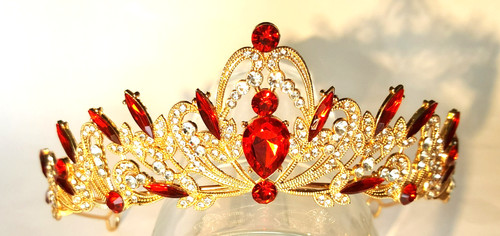 Krone gold strass - gold, steine