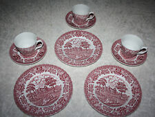 3 Gedecke British Anchor Olde Country Castles Ironstone England - gut erhalten