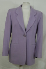 MADELEINE Luxus Edel Blazer Jacke Flieder Ton SCHURWOLLE + KASCHMIR Größe 38 TOP