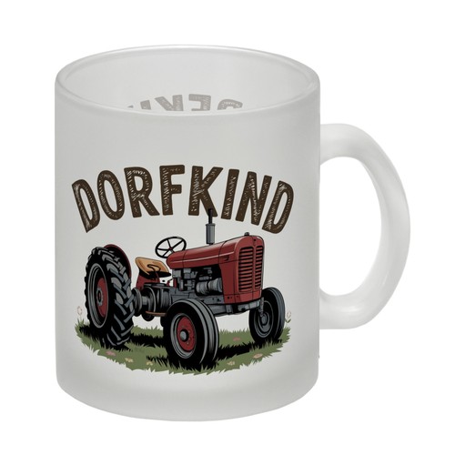 Roter traktor dorfkind glas - roter,