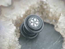 Fake Piercing Plug Ohrring Blüte Natur Tattoo Style Tunnel Ohrstecker Ohrschmuck