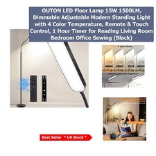 Superhelle LED Stehlampe 1500 Lumen - Flexibler Schwanenhals & Touch Control