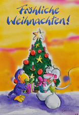 Diddl Postkarte - Nr. 61 - Depesche - Fröhliche Weihnachten - Weihnachtsgrüße