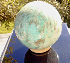 grüne Amazonit Kugel Ø 7,5cm / 448 g  Qualität aus Madagaskar