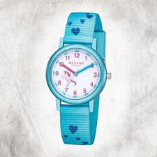 Regent Textil Kinder Uhr F-1208 Analog Armbanduhr blau Kinderuhr URF1208