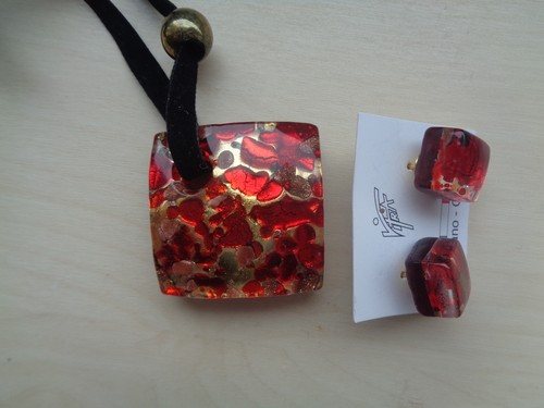 Schmuckset muranoglas ohhringe - muranoglas,