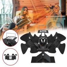Stromloser Kaminofen Ventilator Gebläse Schwenkbar Stove Fan mit Lüfter 8-Flüge