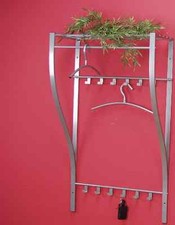 Wandgarderobe Garderobe Hakenleiste Stahl Ablage modern design günstig preiswert